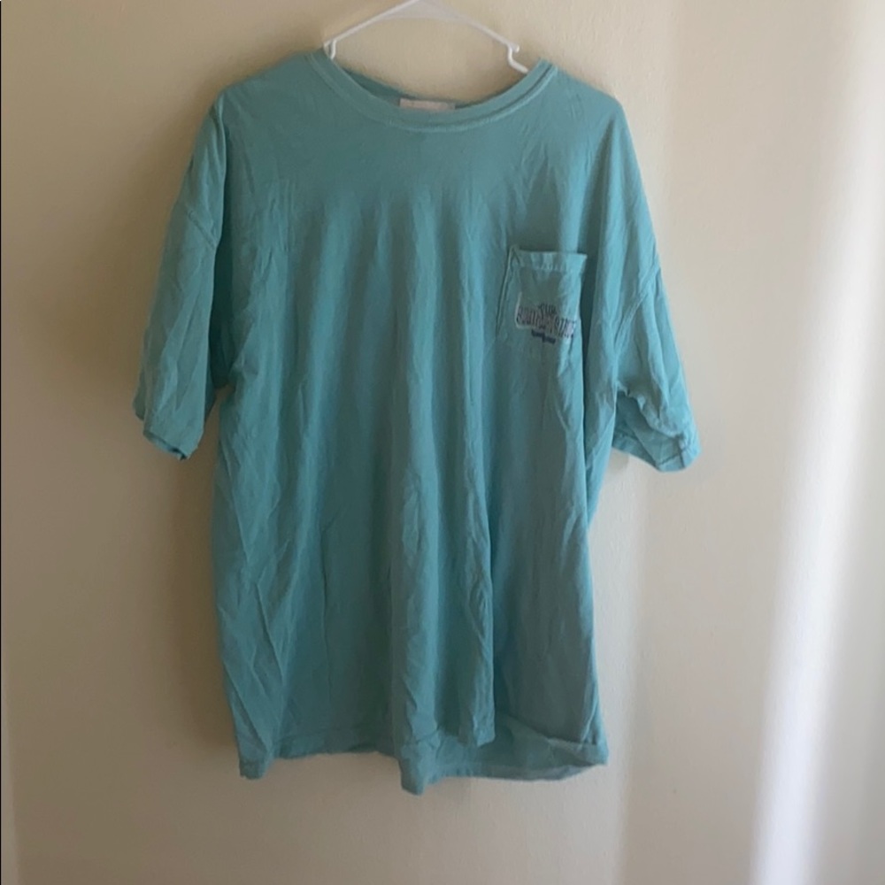 Teal Arkansas pocket tee